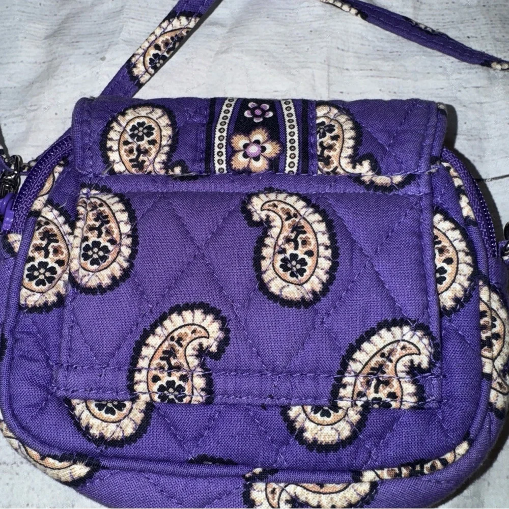Vera Bradley Purple Mini Crossbody Bag Purse - Picture 3 of 5